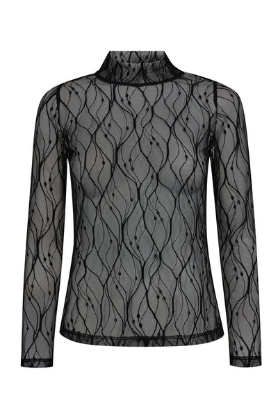 MercyCC Mesh Turtleneck 96-Black - 33188 Thumbnail