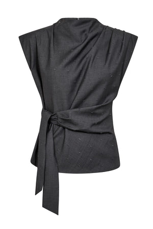 SagaCC Pleat Top 139-Mid Grey - 35760