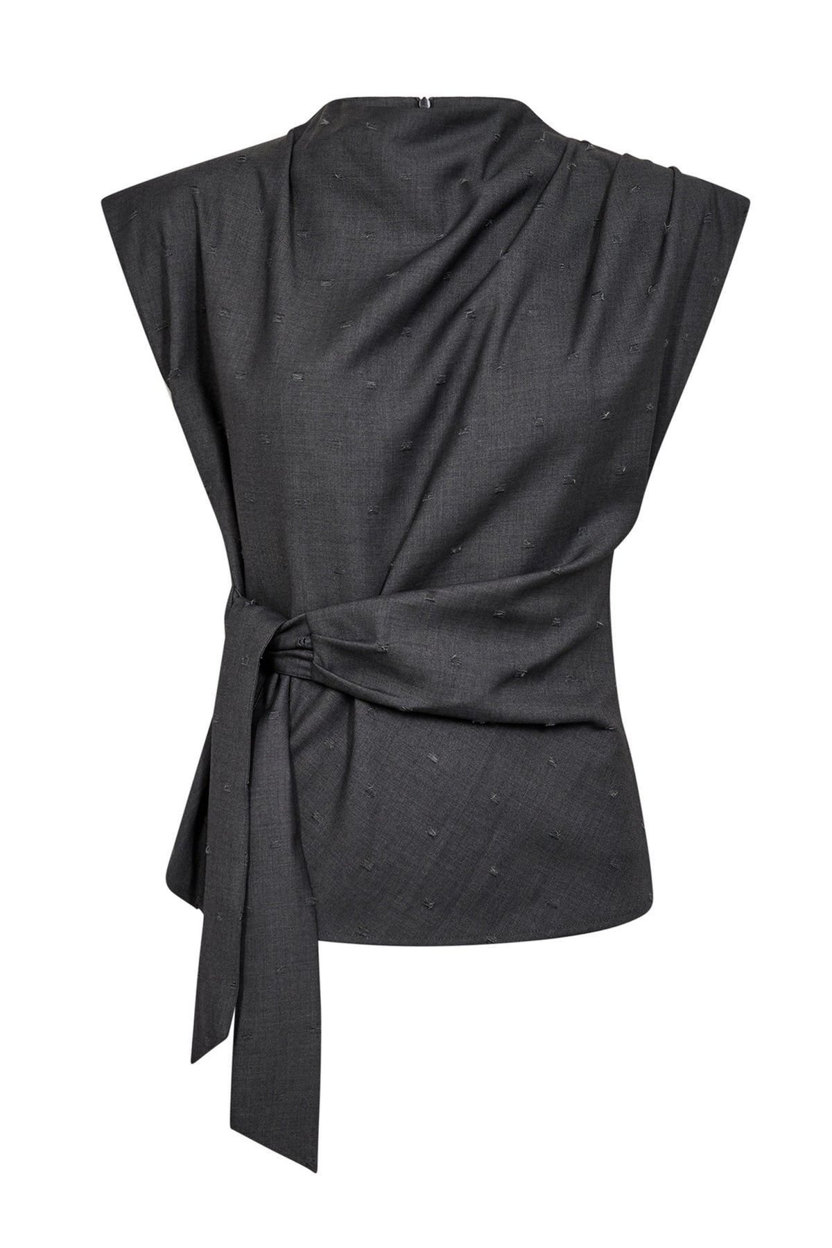 SagaCC Pleat Top 139-Mid Grey - 35760