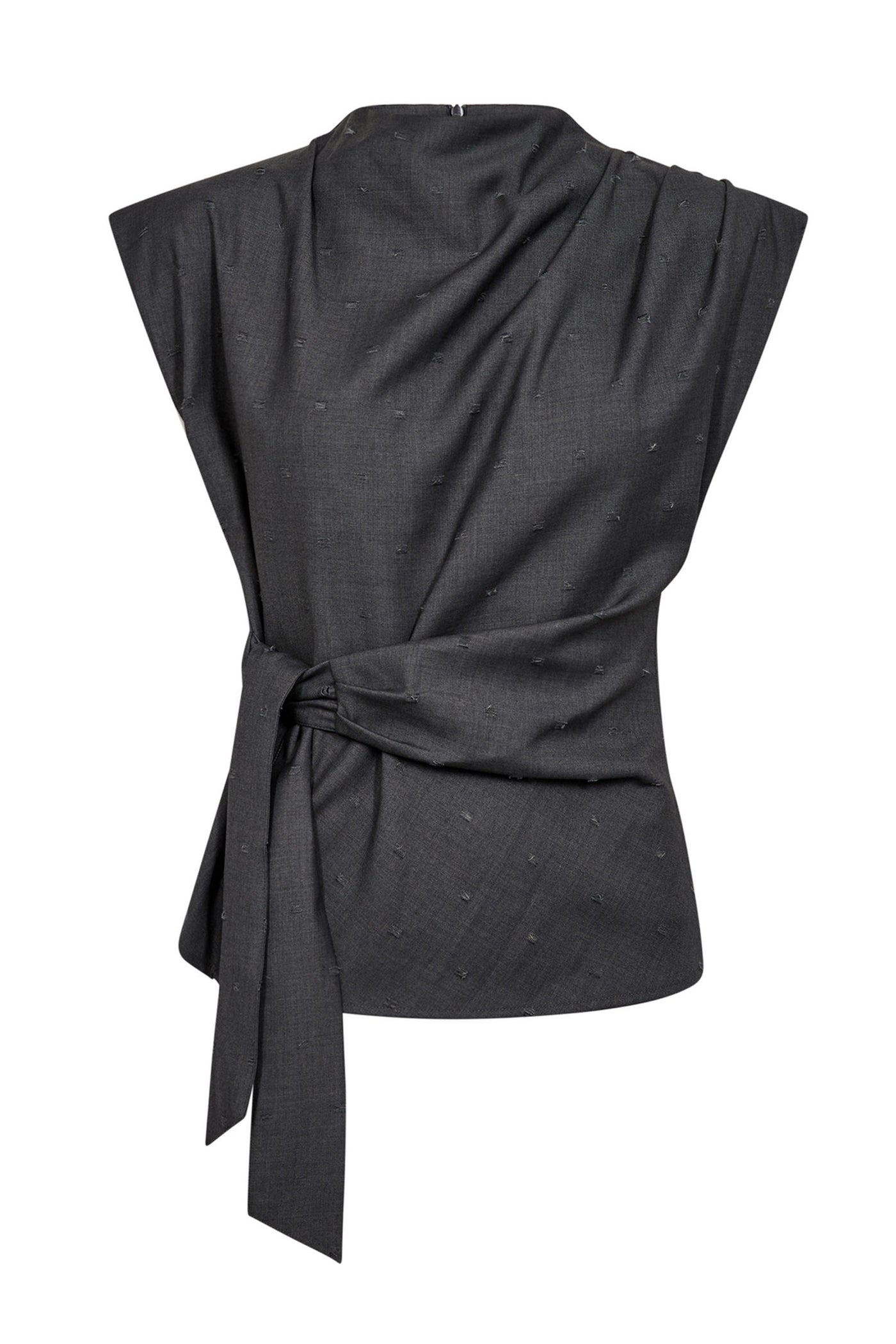 SagaCC Pleat Top 139-Mid Grey - 35760