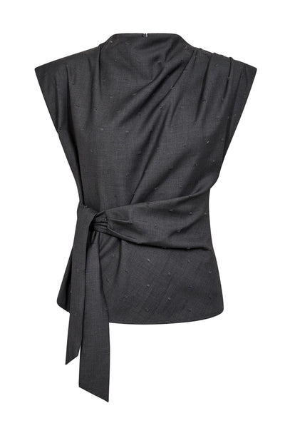 SagaCC Pleat Top 139-Mid Grey - 35760 Thumbnail