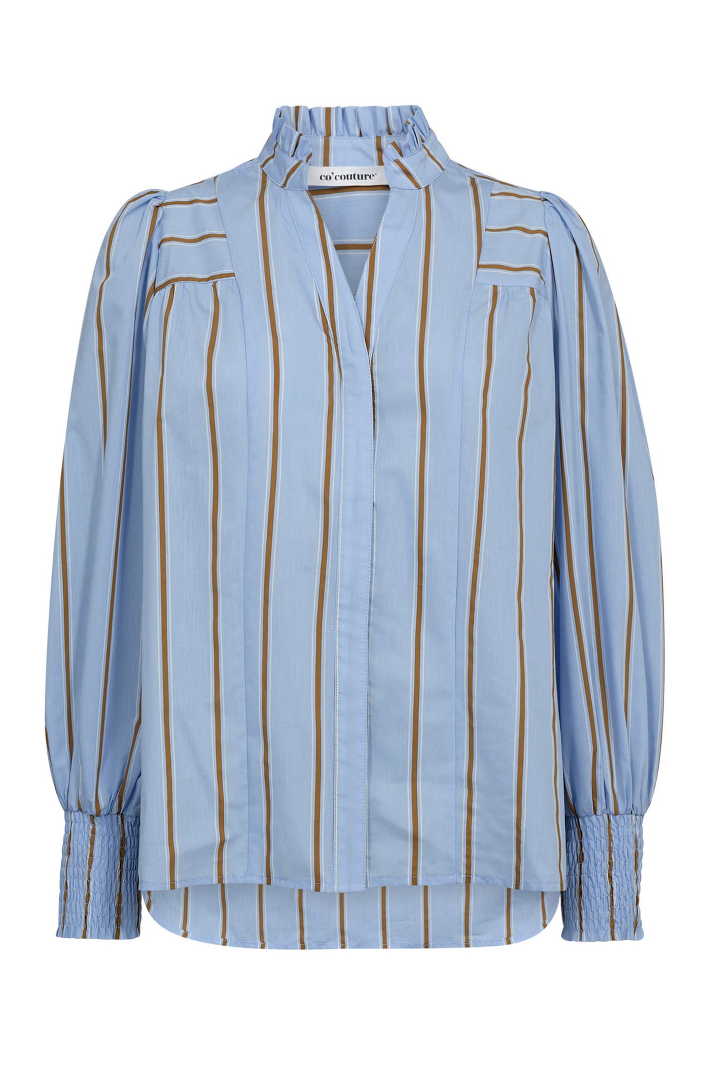 AmoraCC Stripe V-Shirt 23-Pale Blue - 35917