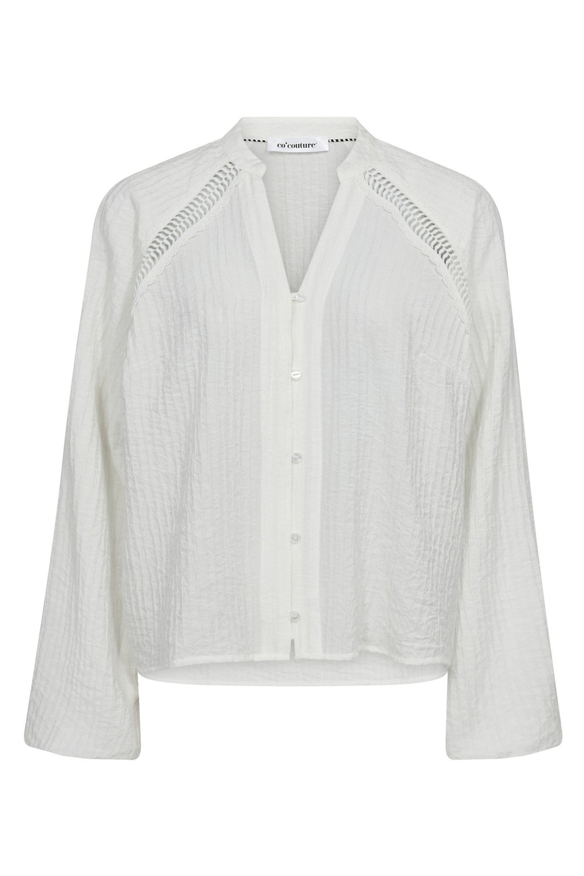ShinaCC Lace V-Shirt 11-Off white - 35923