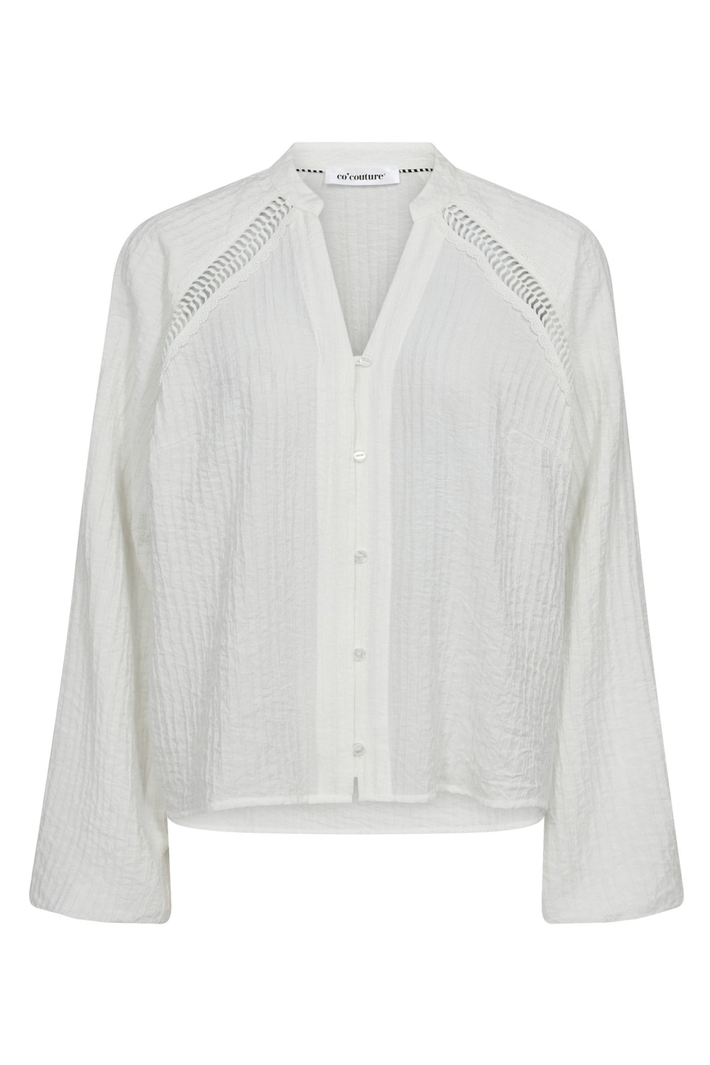ShinaCC Lace V-Shirt 11-Off white - 35923