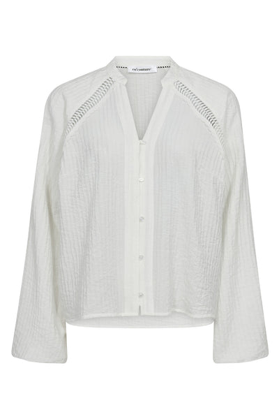 ShinaCC Lace V-Shirt 11-Off white - 35923 Thumbnail