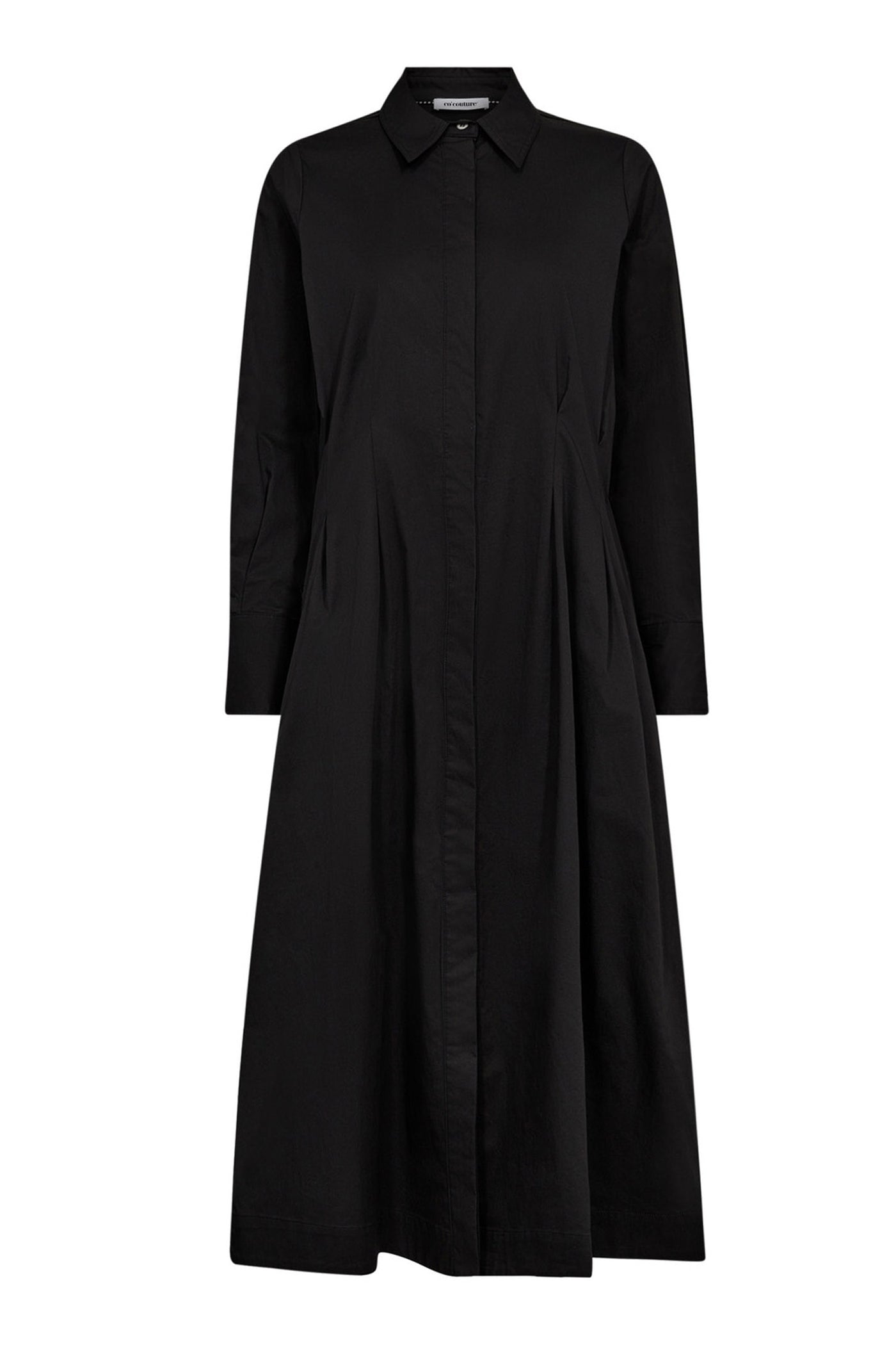 PoppyCC Shirt Long Dress 96-Black - 36526