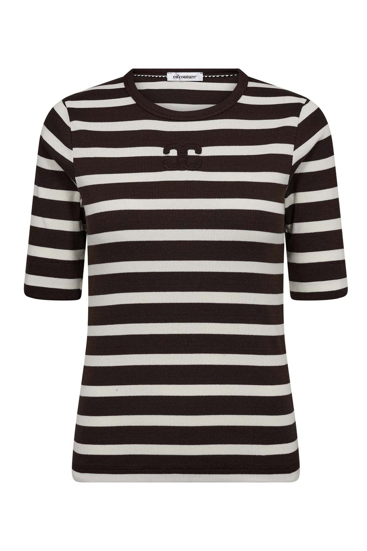 GrannyCC Rib Emb SS T-shirt 11145-OffWhite/D - 33206