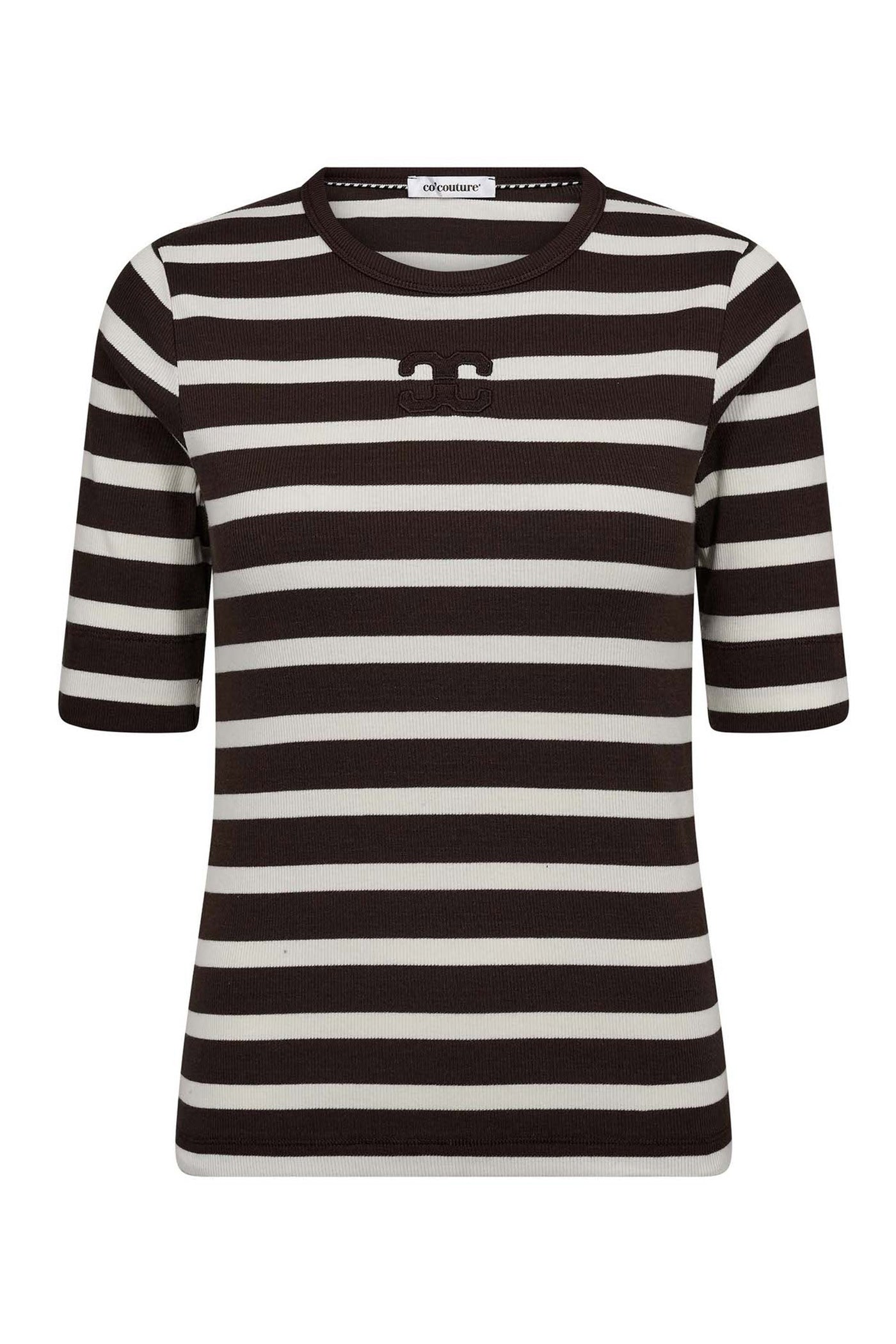 GrannyCC Rib Emb SS T-shirt 11145-OffWhite/D - 33206