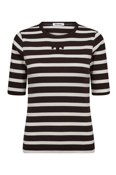 GrannyCC Rib Emb SS T-shirt 11145-OffWhite/D - 33206 Thumbnail