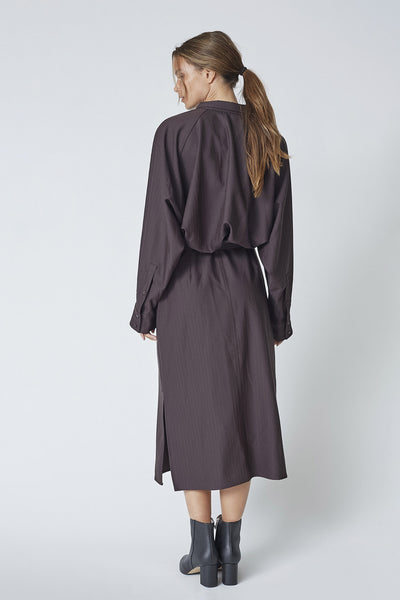 ZellaCC Batwing Dress 145-Dark Brown - 46014 Thumbnail