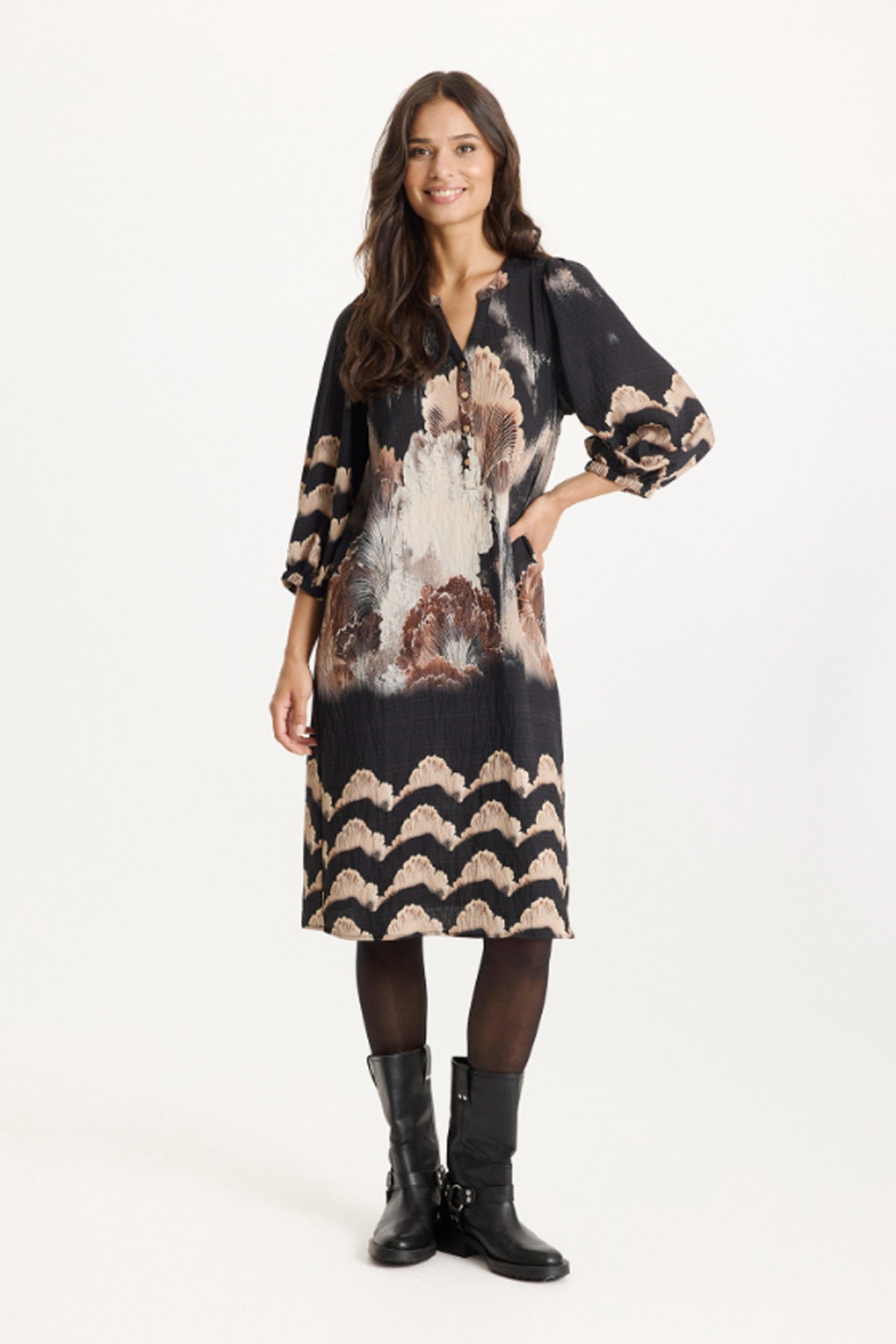 Simone dress SORT - 16828