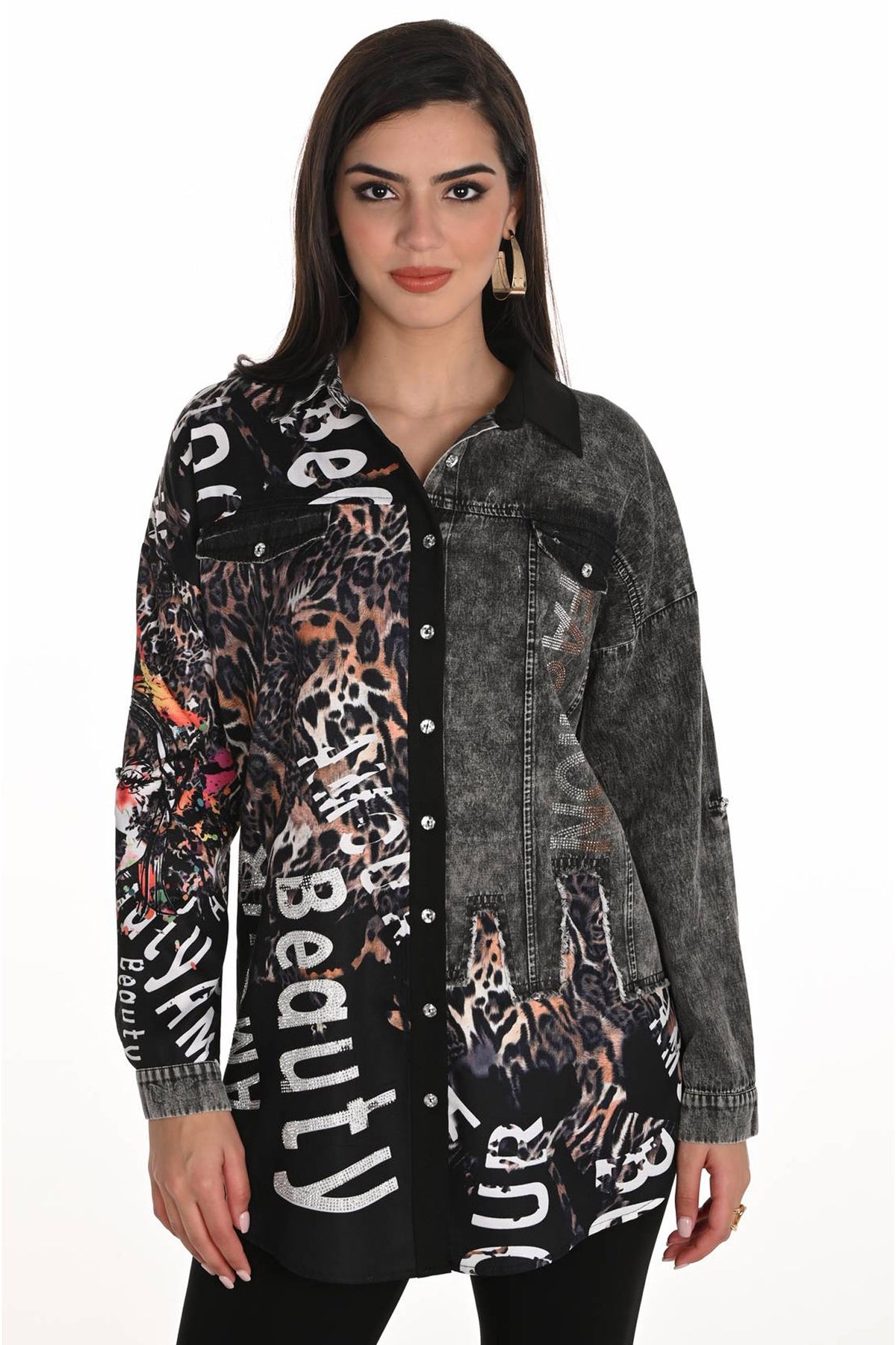 WOVEN BLOUSE Black/Earth - 253749