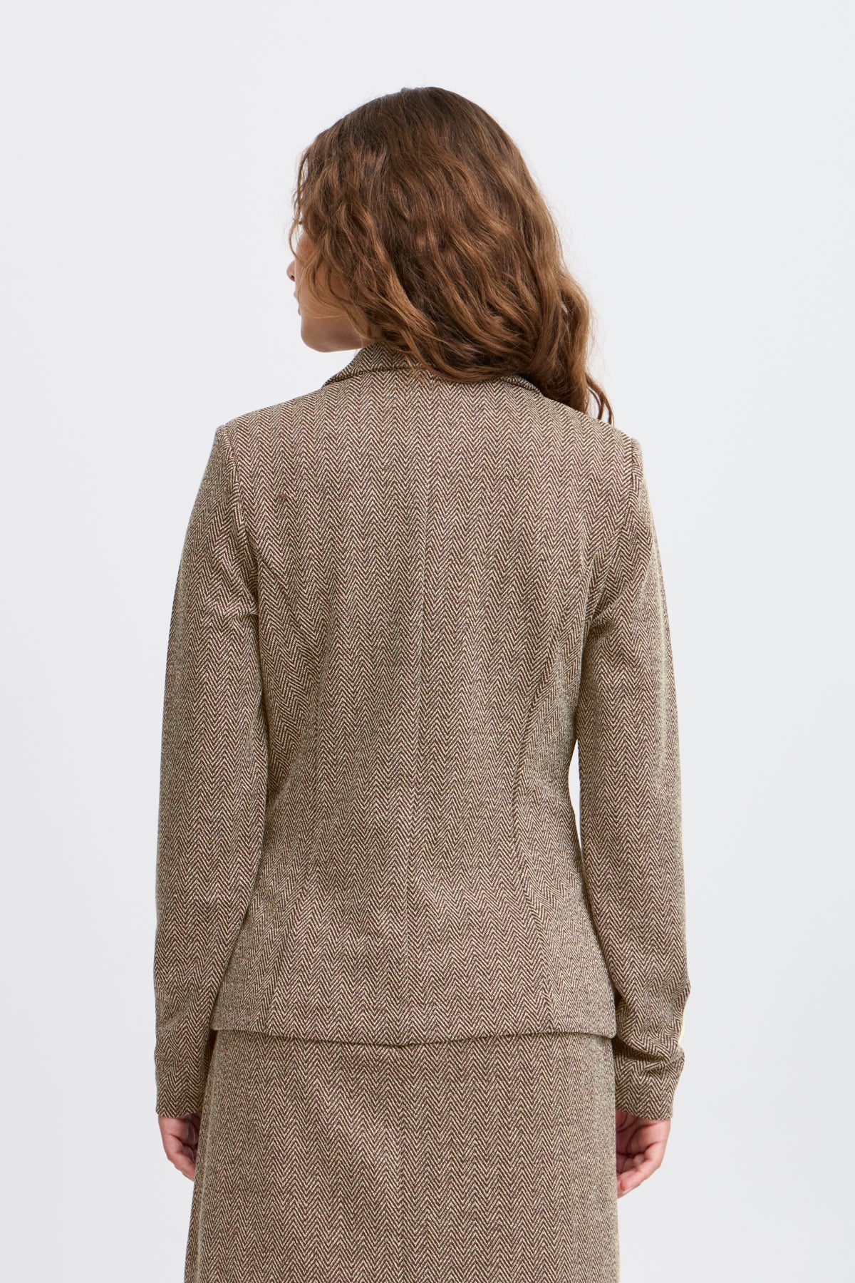 IHKATE JACQUARD BL4 Java/Almond Milk Herringbone - 20121600