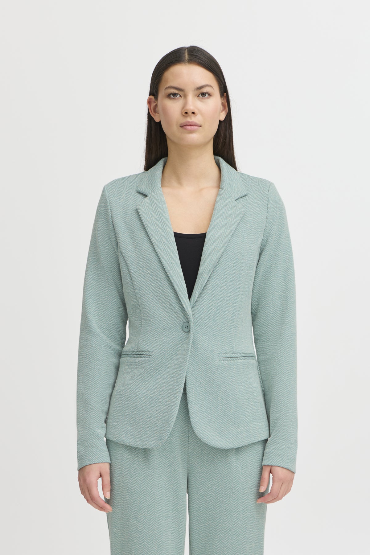 IHKATE JACQUARD BL4 Beryl Green/Almond Herringbone - 20121600