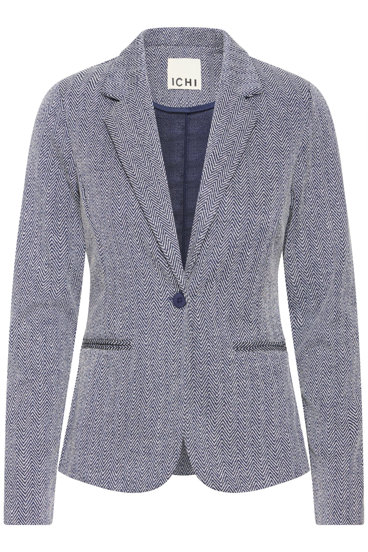 IHKATE JACQUARD BL4 PATRIOT BLUE HERRINGBONE - 20121600