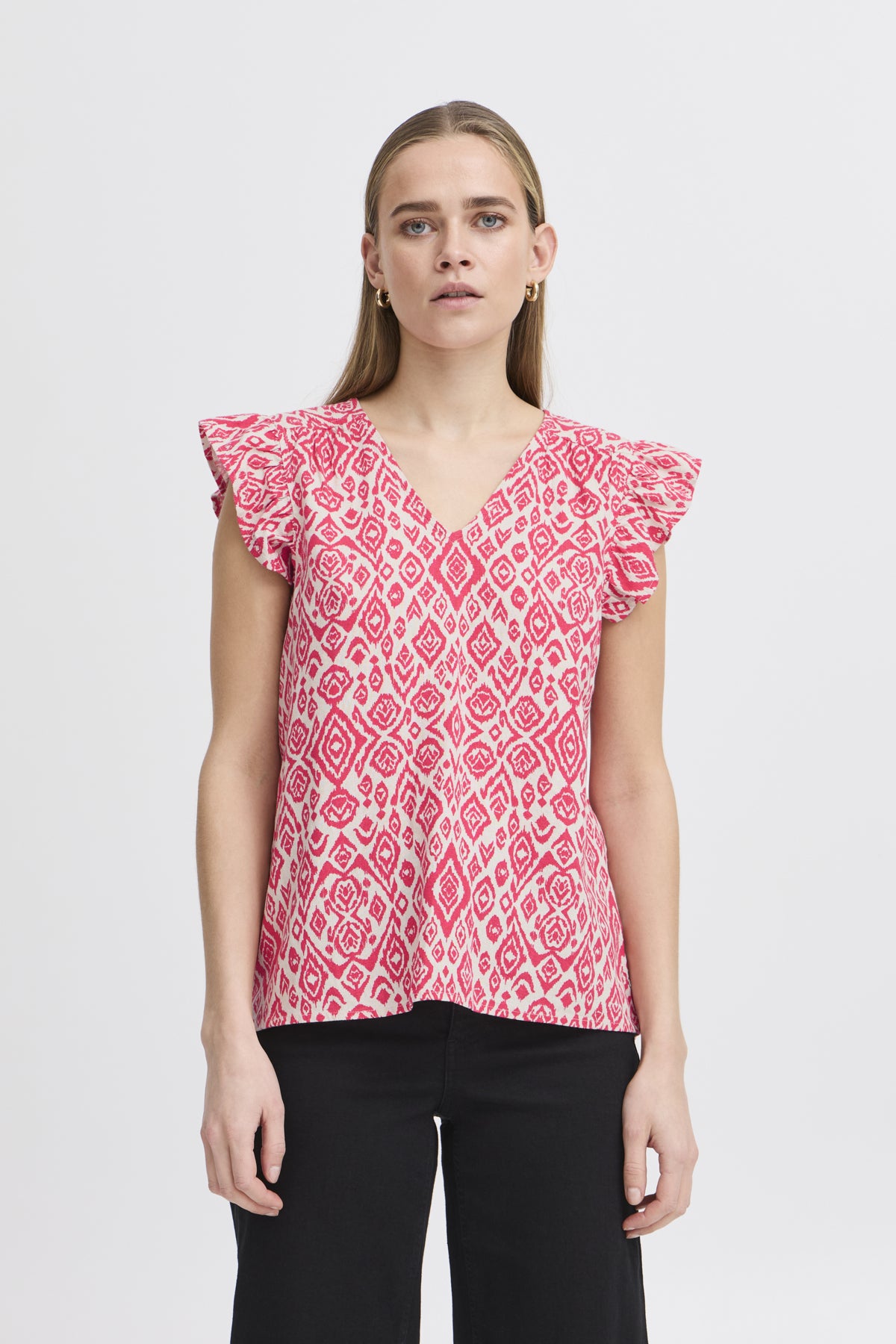 IHLINNO TO2 Geranium Diamond Ikat - 20122924