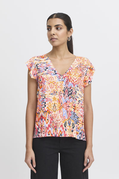 IHMARRAKECH AOP TO10 Geranium Multi Ikat Aop - 20122951 Thumbnail