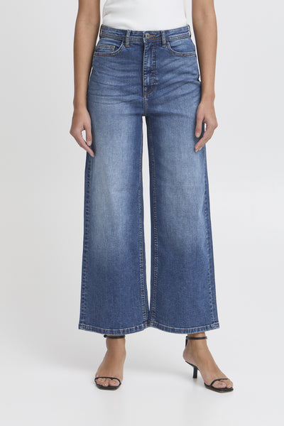IHTWIGGY CROPPED HIGH WAIST Medium Blue - 20123068 Thumbnail