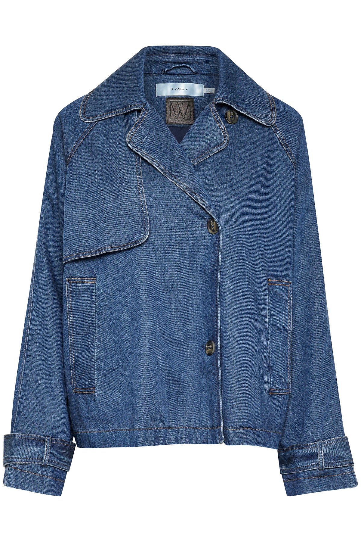 MableIW Minona Short Coat Dark Blue Denim - 30110518