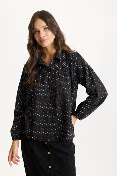 Fleur shirt SORT - 16749 Thumbnail