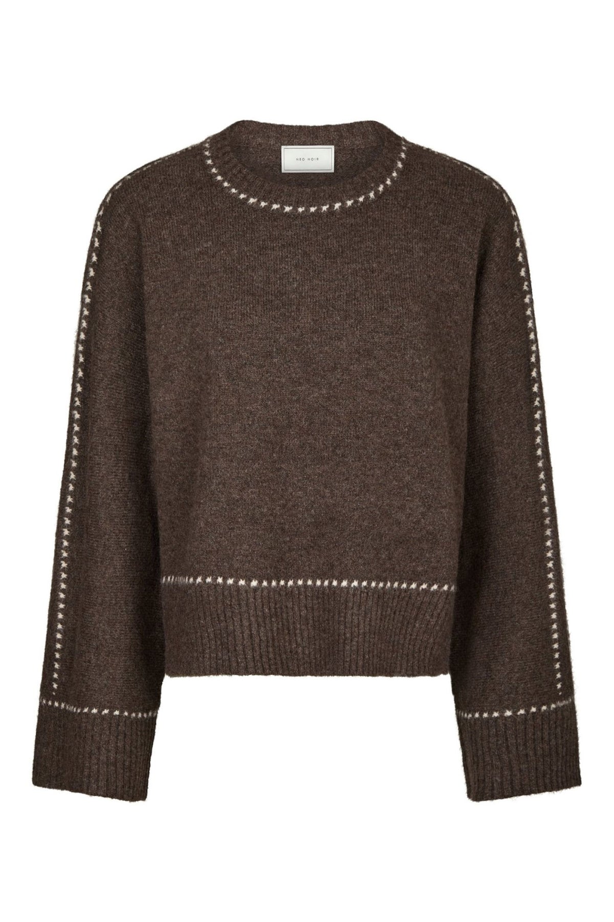 Roeme Knit Stitch Brown Melange - 164818