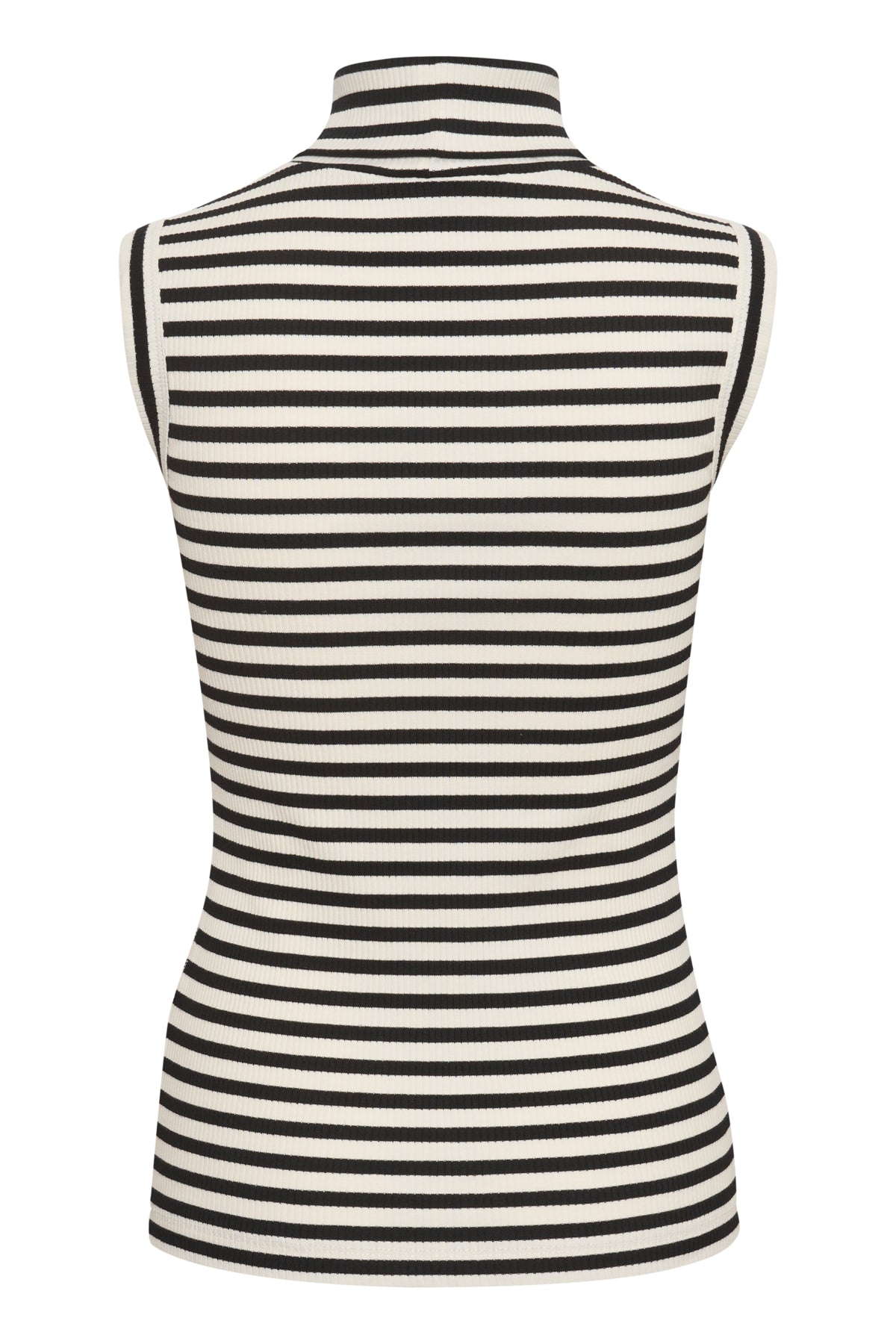 DagnaIW Striped Rollneck Top Black / Whisper White - 30107271