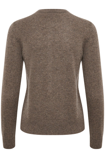LukkaIW Cardigan Brown Melange - 30107630 Thumbnail