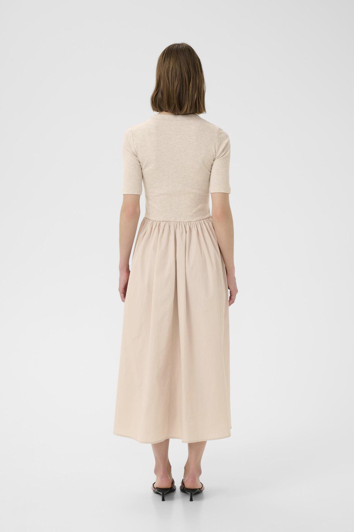 DagnamaIW SS Dress Melange ECRU - 30109850