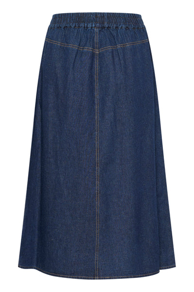 RubinaIW Skirt Blue Denim - 30110337 Thumbnail