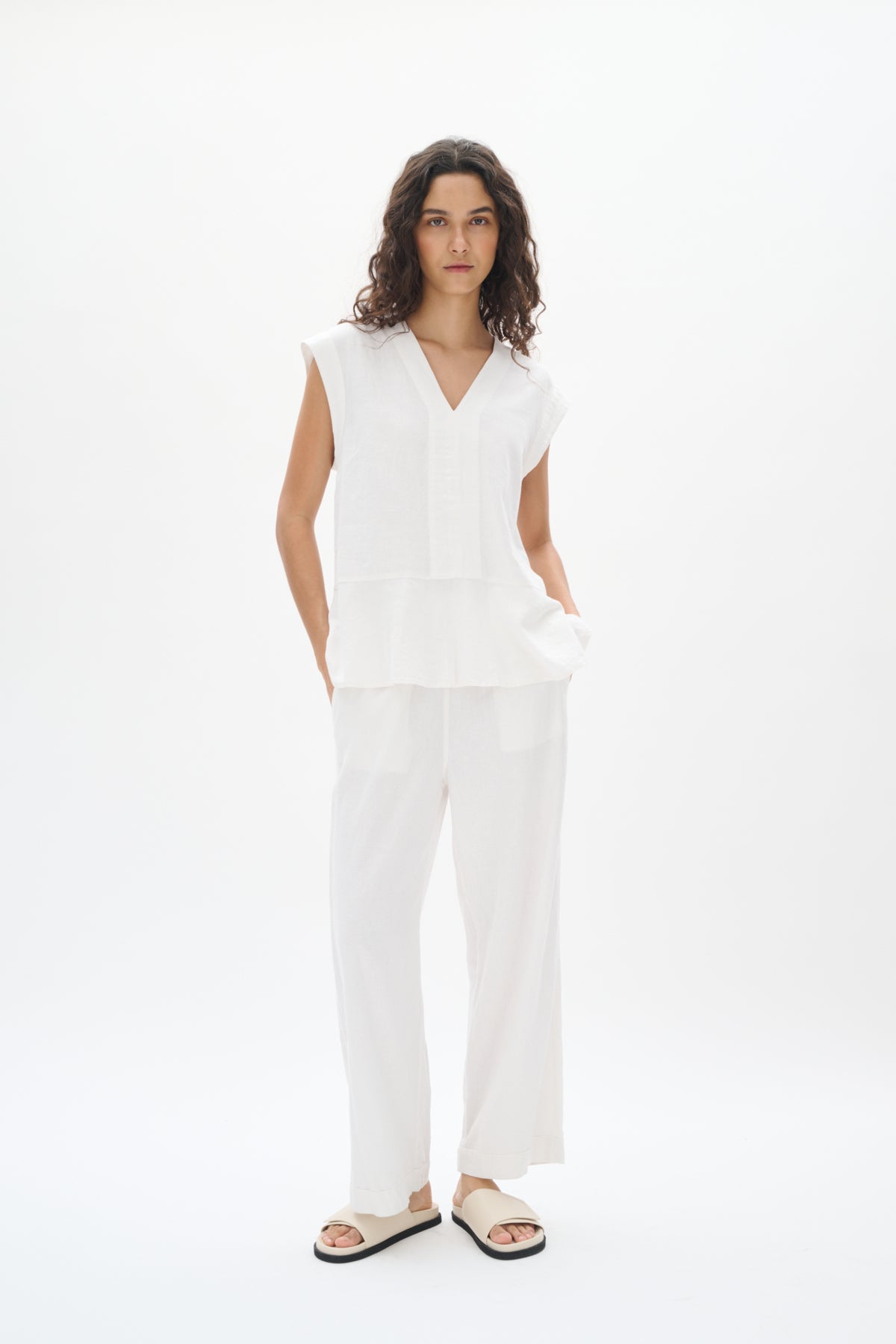 RimoneIW Driza Culotte Pants Pure white - 30110459