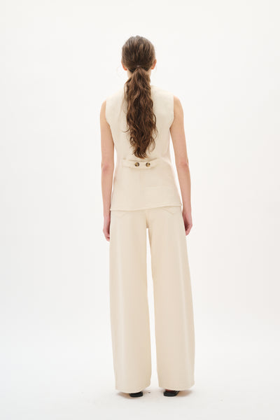 BaccaIW Waistcoat ECRU - 30110529 Thumbnail