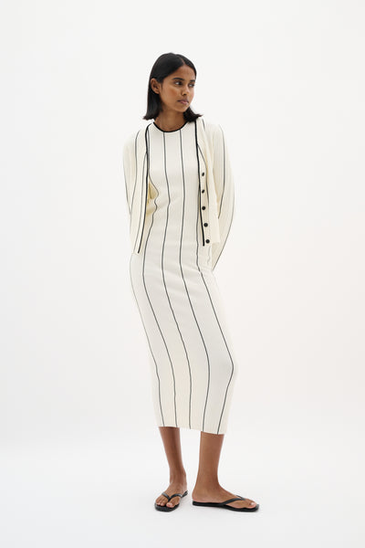 SaiaIW Dress Whisper White / Black - 30110573 Thumbnail