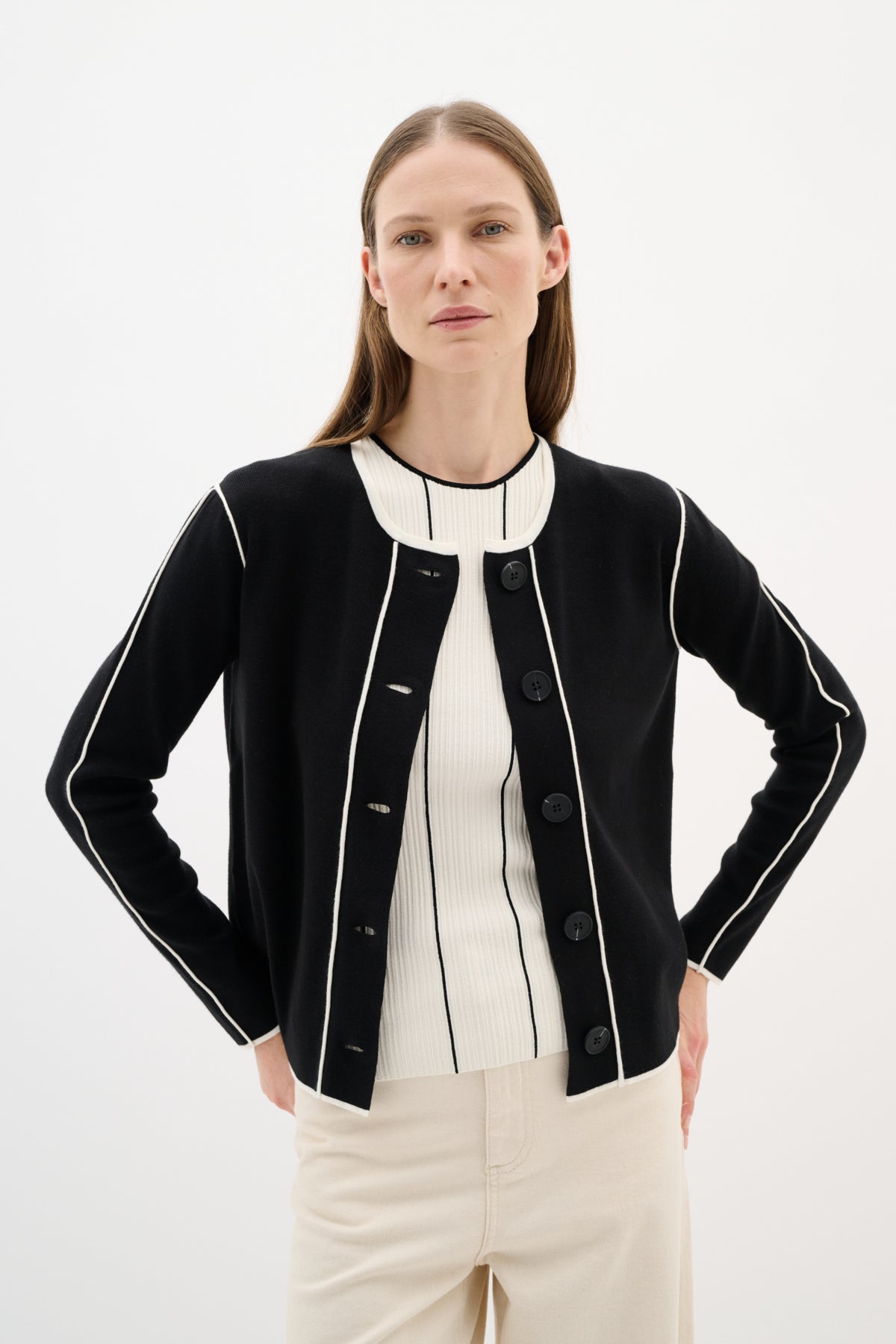 SaccoIW Cardigan Black - 30110580