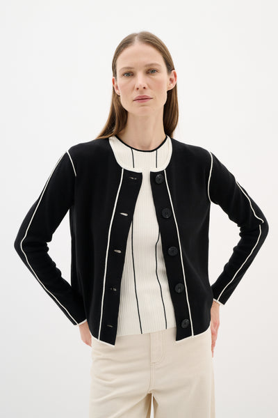SaccoIW Cardigan Black - 30110580 Thumbnail