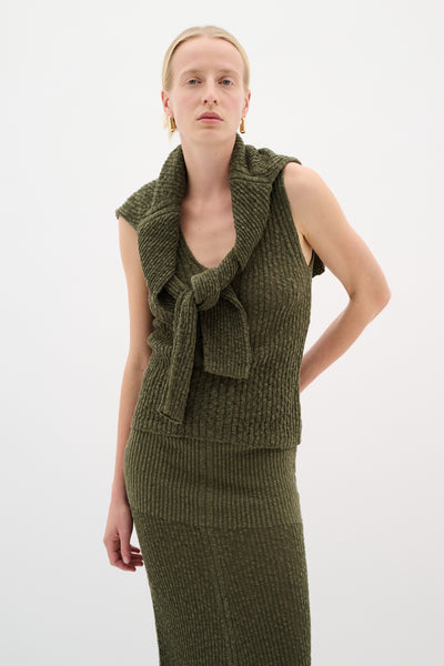 SigaIW Top Dusty Olive - 30110582 Thumbnail