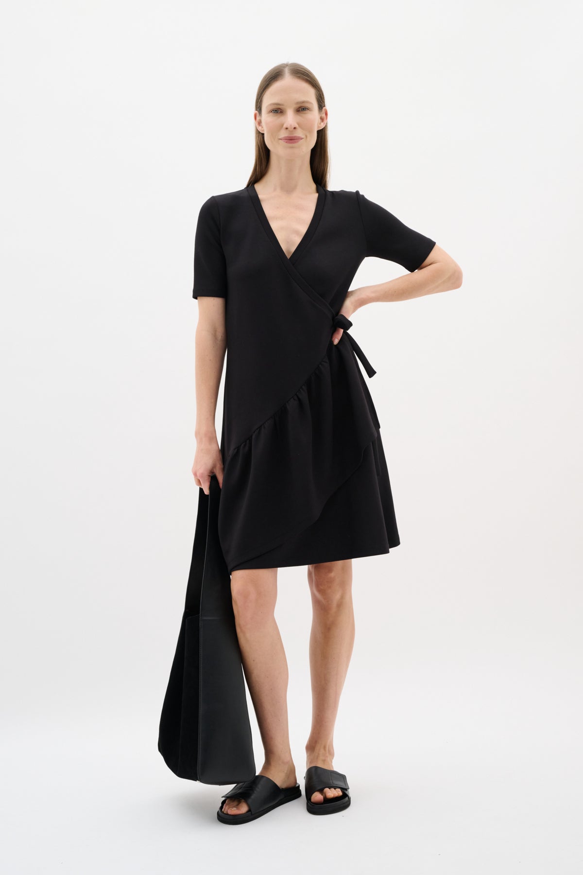 PariIW Vincent Wrap Dress Black - 30110591