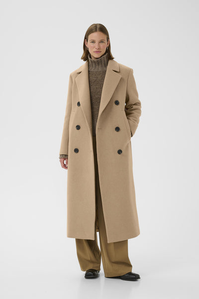 YunahIW Long Coat Tobacco Brown - 30110610 Thumbnail