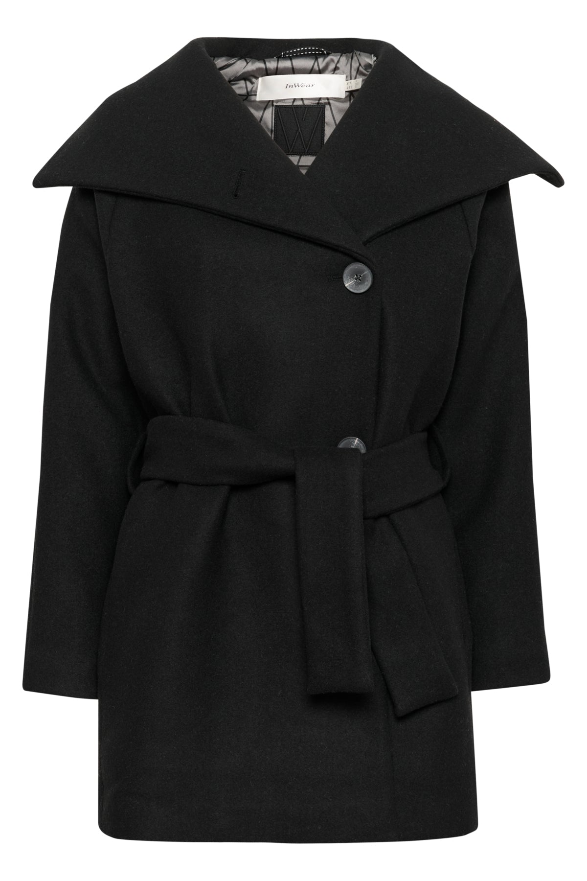 YunahIW Collar Coat Black - 30110611