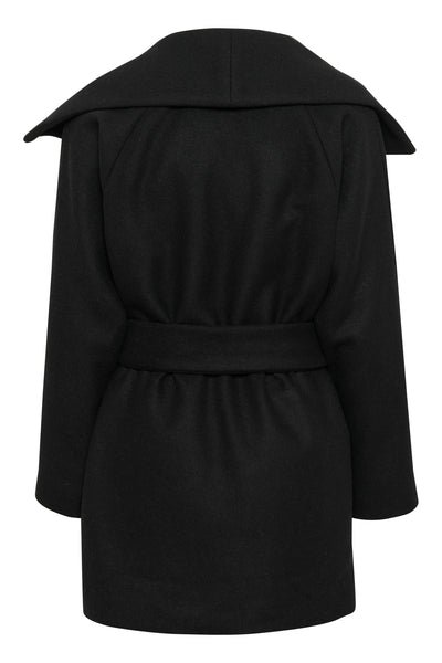 YunahIW Collar Coat Black - 30110611 Thumbnail