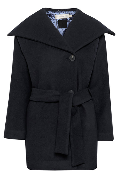 YunahIW Collar Coat Marine Blue - 30110611 Thumbnail