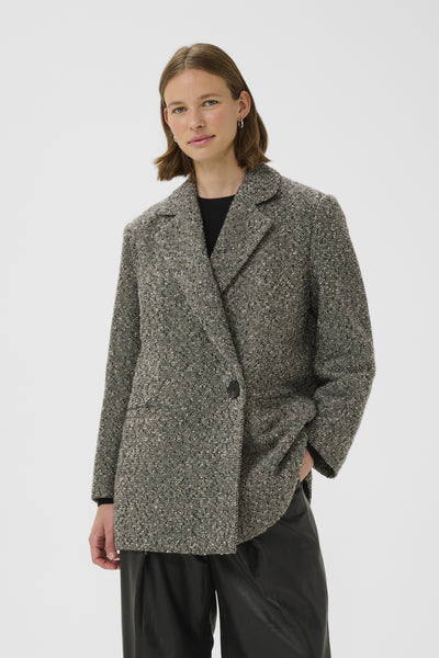 YashaIW Blazer Coat Black / White - 30110612 Thumbnail