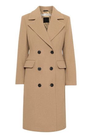 ThoraIW Lapel Coat R Tobacco Brown - 30110808