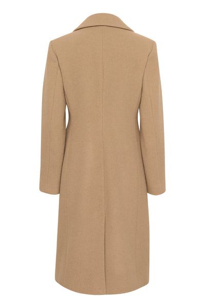 ThoraIW Lapel Coat R Tobacco Brown - 30110808 Thumbnail