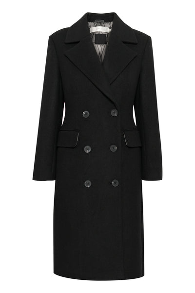 ThoraIW Lapel Coat R Black Thumbnail