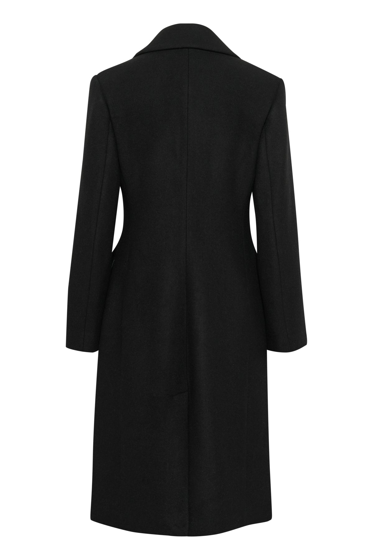 ThoraIW Lapel Coat R Black