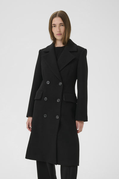 ThoraIW Lapel Coat R Black Thumbnail
