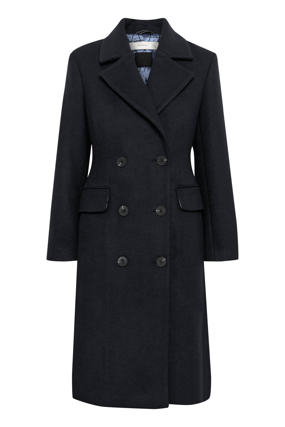 ThoraIW Lapel Coat R Marine Blue - 30110808