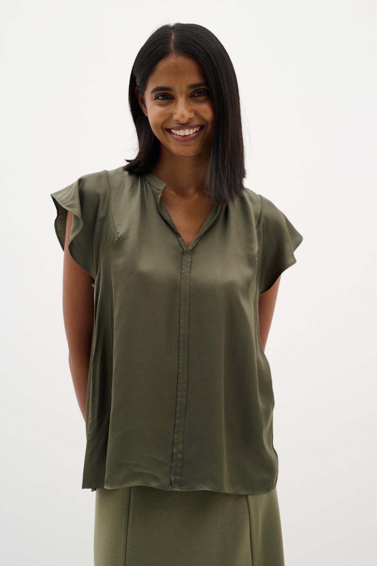 KaaliIW Blouse Dusty Olive - 30110811