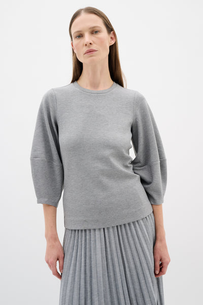 PariIW Vincent Top Melange Medium Grey Melange - 30110828 Thumbnail