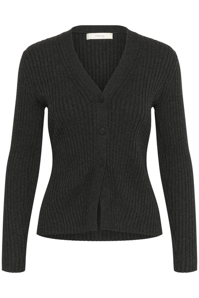 GiaIW Cardigan Dark grey melange - 30110922 Thumbnail